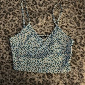 SHEIN Leopard Print Cropped Tank Top
